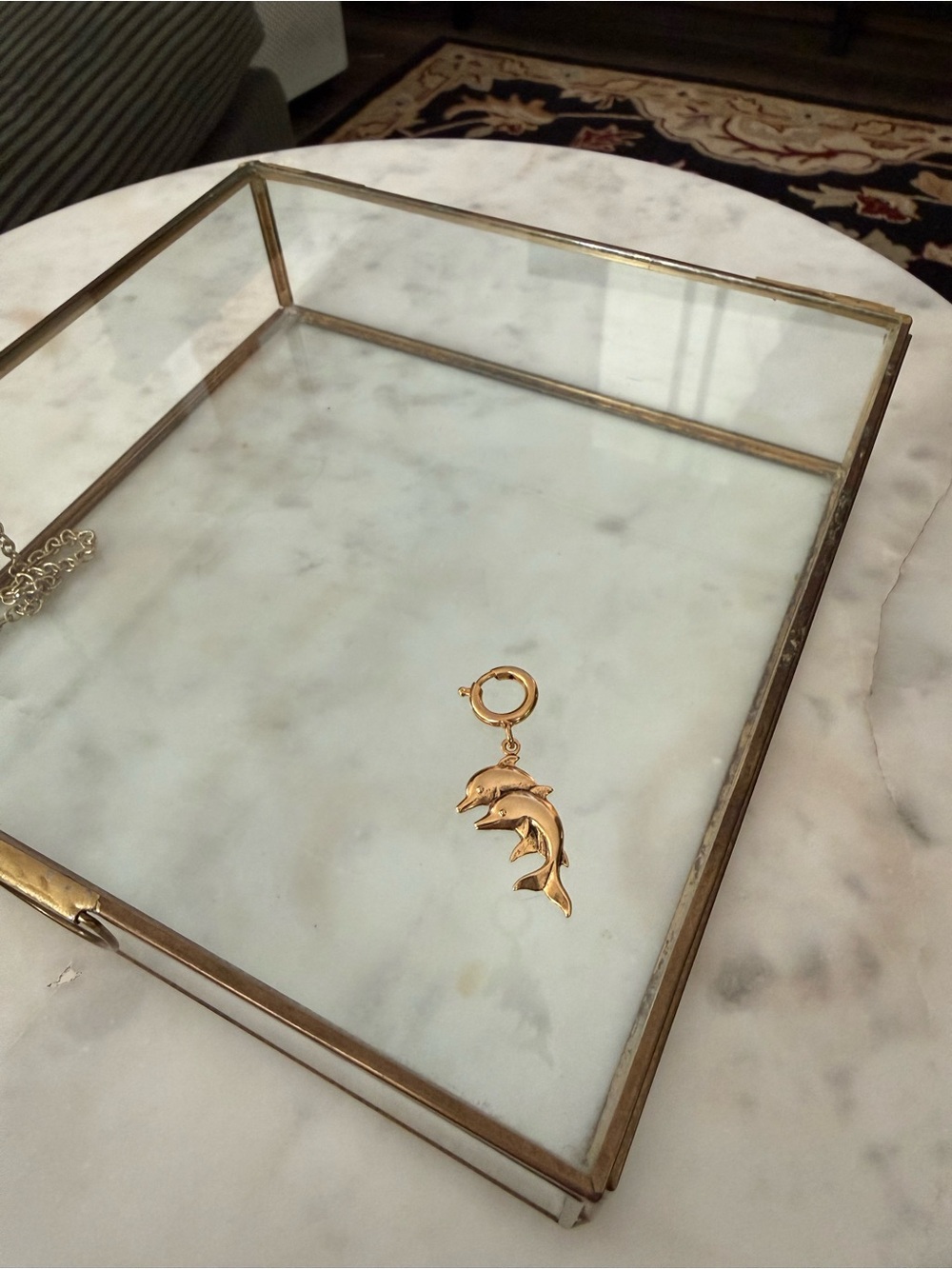 Vintage Gold Plated Dolphin Charm